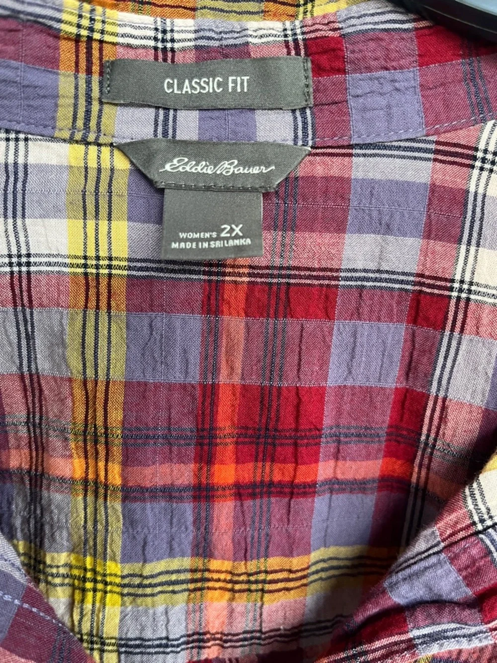 Eddie Bauer plaid Shirt 2x - Picture 3 of 4
